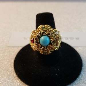 ART vintage baroque "poison" ring